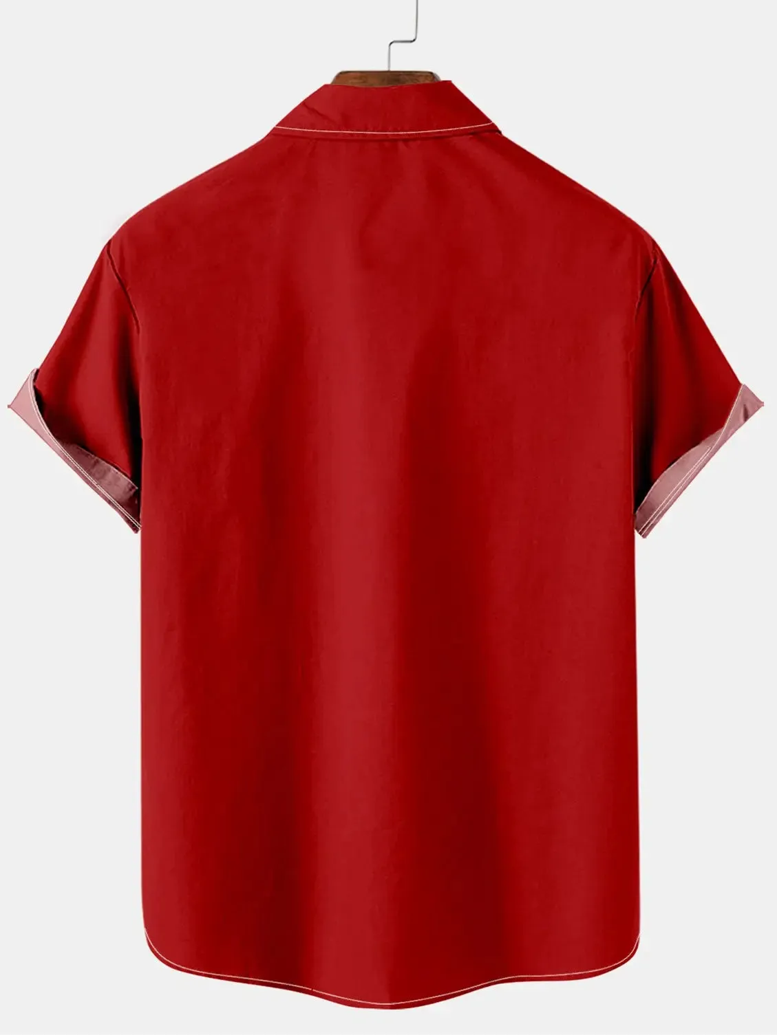 Men's Peekaboo Santa and Reindeer Short Sleeve Shirt sold by Eleven Oasis product image thumbnail 2