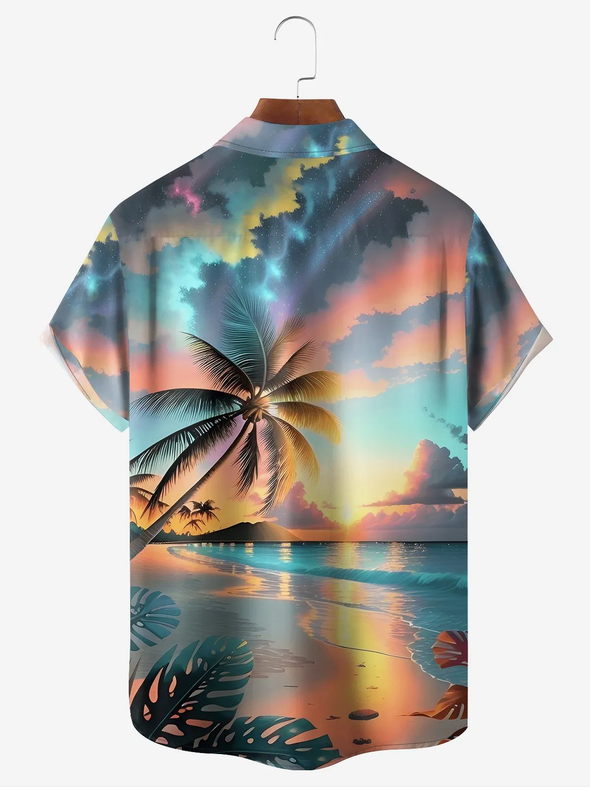Men's Tropical Sunset Paradise Short Sleeve Shirt sold by Eleven Oasis product image thumbnail 2