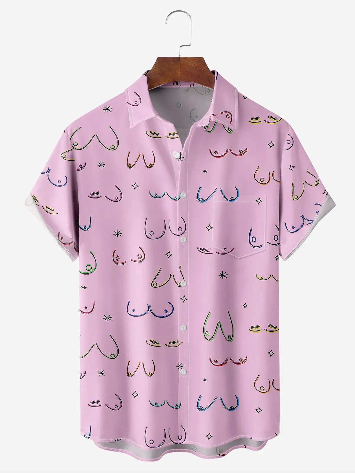 Men's Playful Adult Humor Short Sleeve Shirt sold by Eleven Oasis