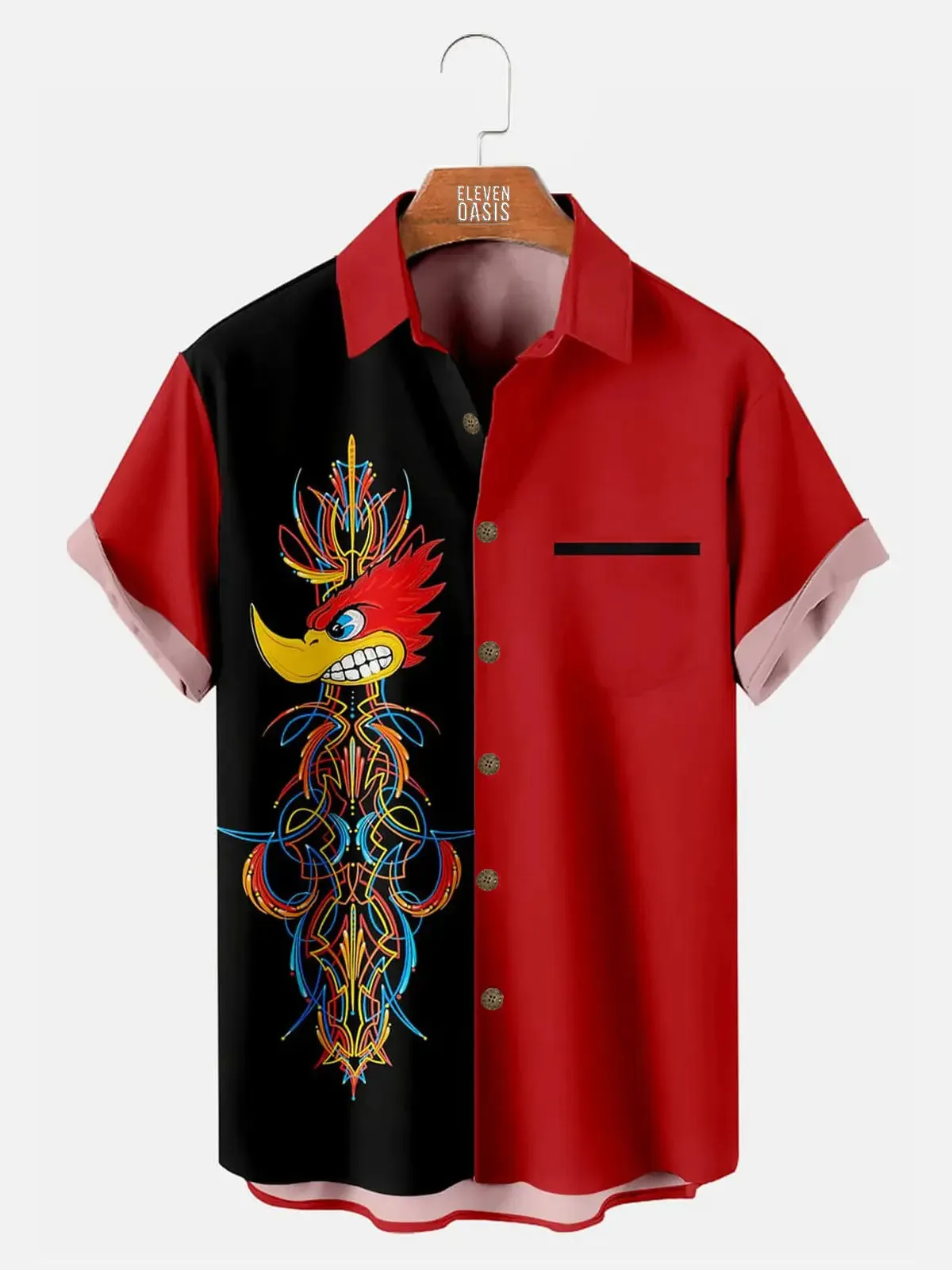 Men's Vintage Car Stripe Short Sleeve Shirt sold by Eleven Oasis