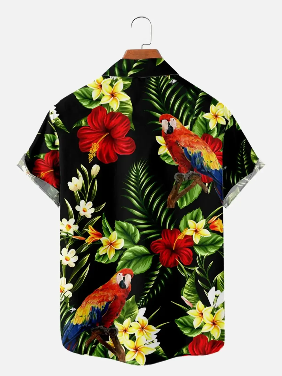 Men's Tropical Parrot Paradise Hawaiian Short Sleeve Shirt sold by Eleven Oasis product image thumbnail 2