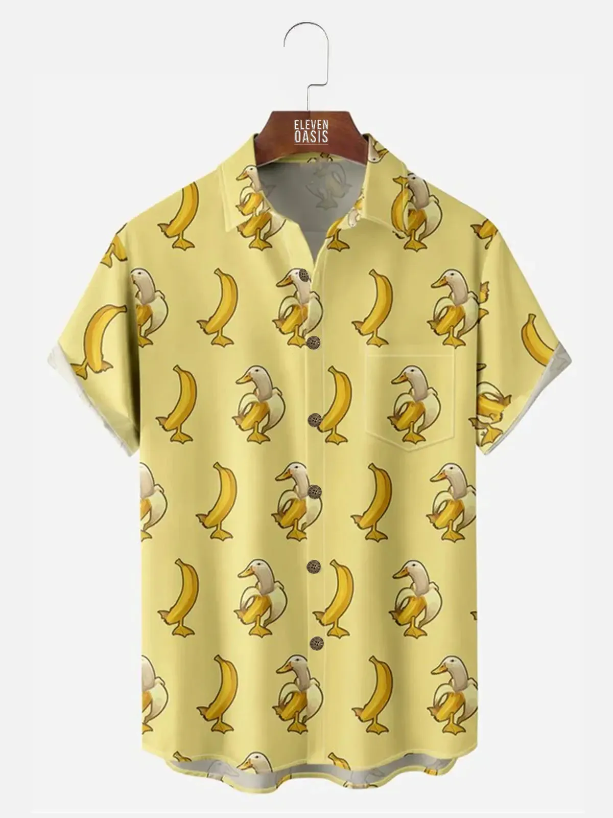 Men's Banana Duck Short Sleeve Shirt sold by Eleven Oasis