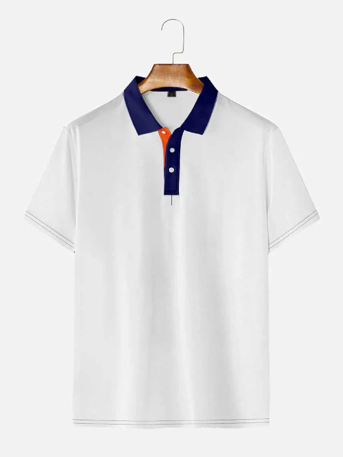 Men's Basic Contrast Polo Short Sleeve Shirt sold by Eleven Oasis