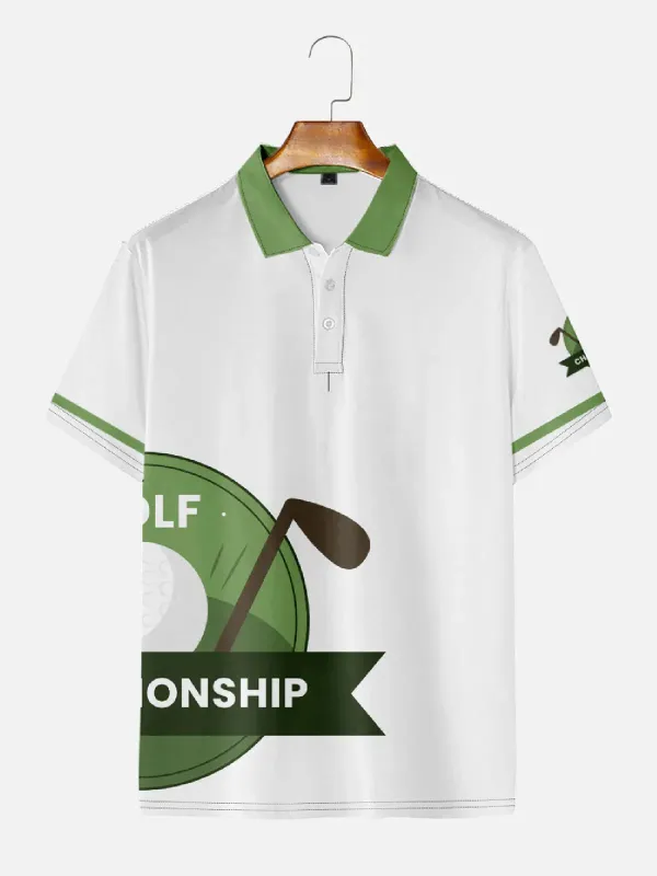 Men's Golf Championship Short Sleeve Polo Shirt sold by Eleven Oasis
