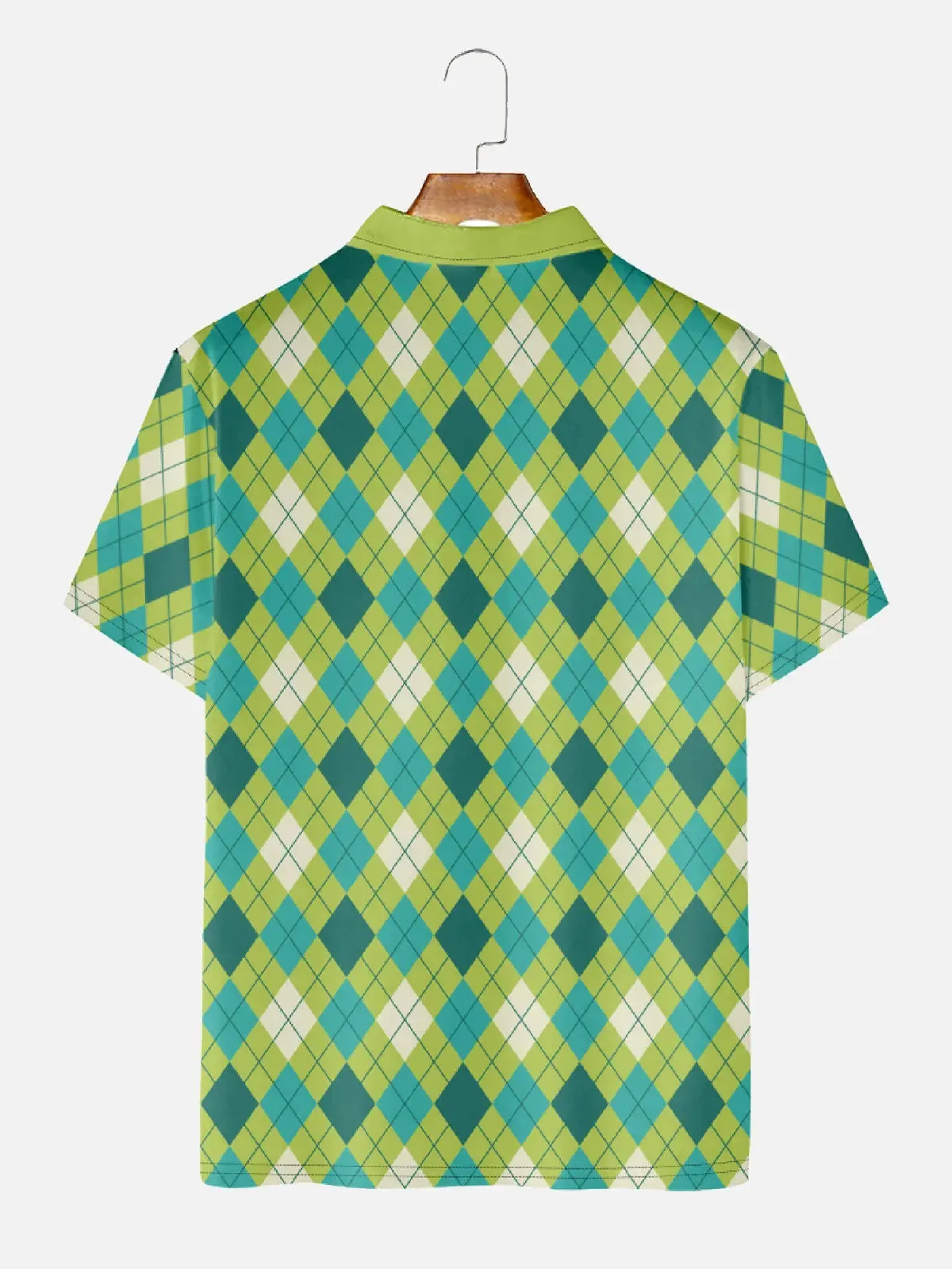 Men's Argyle Golf Club Polo Short Sleeve Shirt sold by Eleven Oasis product image thumbnail 2