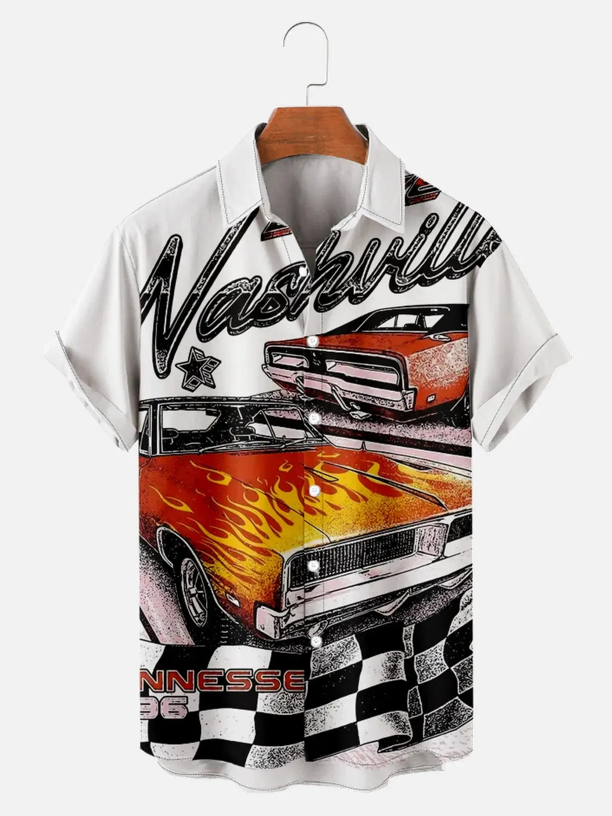 Men's Nashville Tennessee Muscle Car Short Sleeve Shirt sold by Eleven Oasis