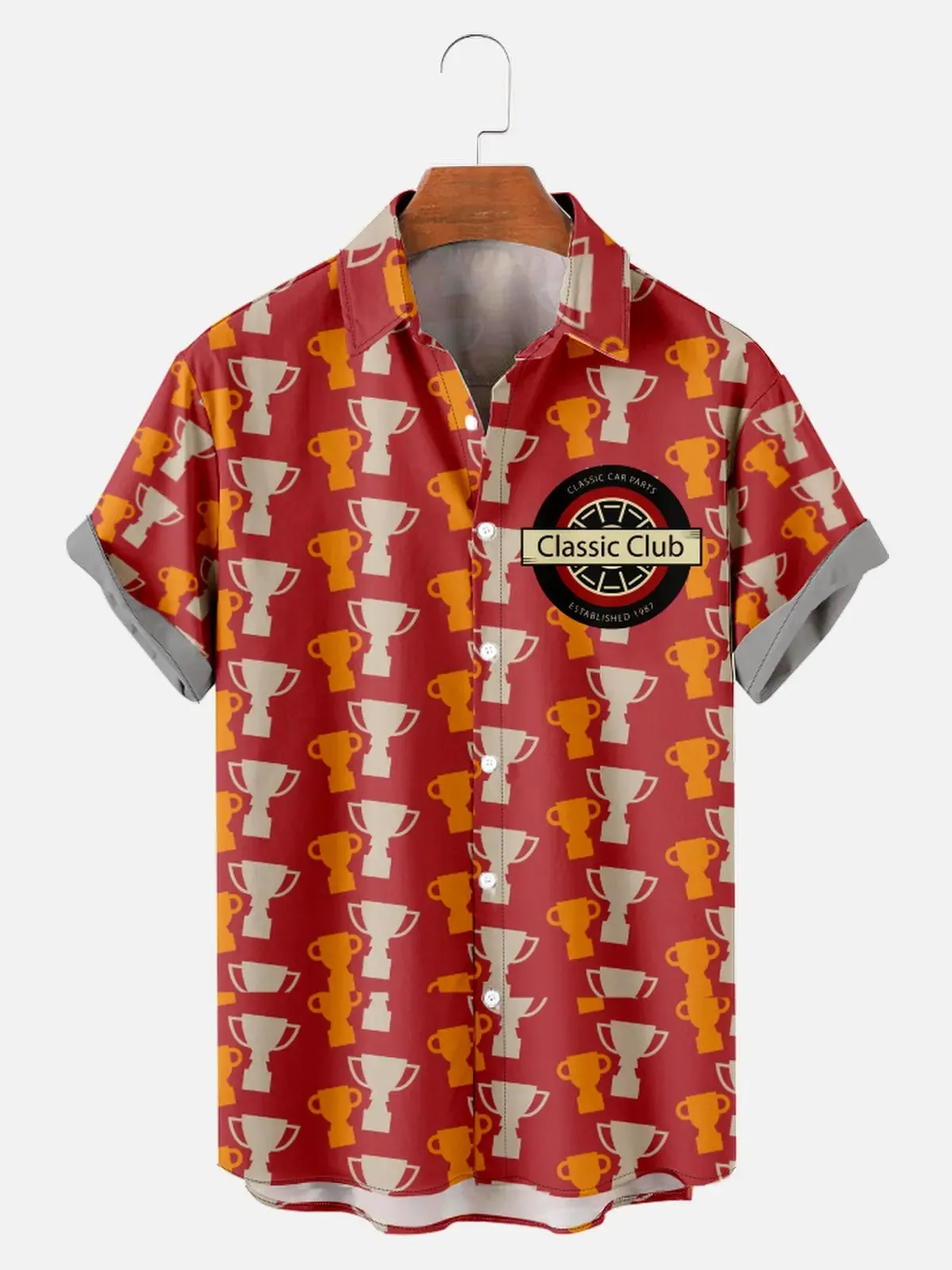 Men's Classic Car Club Trophies Short Sleeve Shirt sold by Eleven Oasis