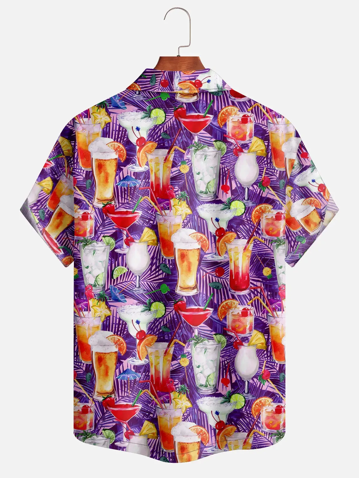Men's Tropical Cocktail Paradise Hawaiian Short Sleeve Shirt sold by Eleven Oasis product image thumbnail 2