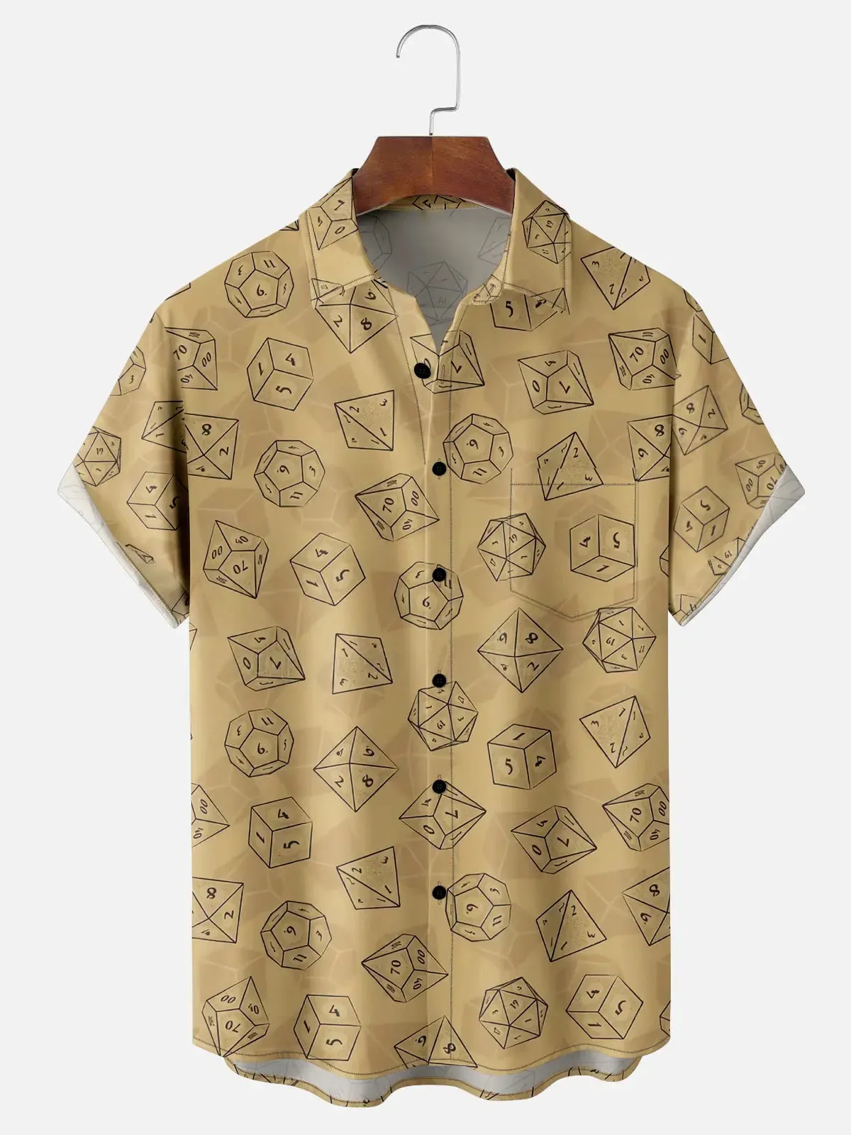 Men's Dungeons & Dragons Dice Short Sleeve Shirt sold by Eleven Oasis