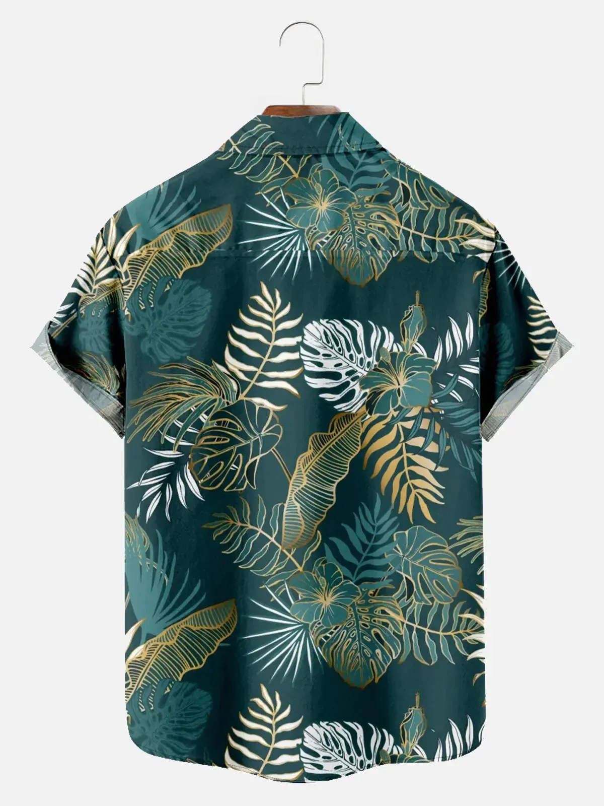 Men's Golden Leaf Jungle Hawaiian Short Sleeve Shirt sold by Eleven Oasis product image thumbnail 2