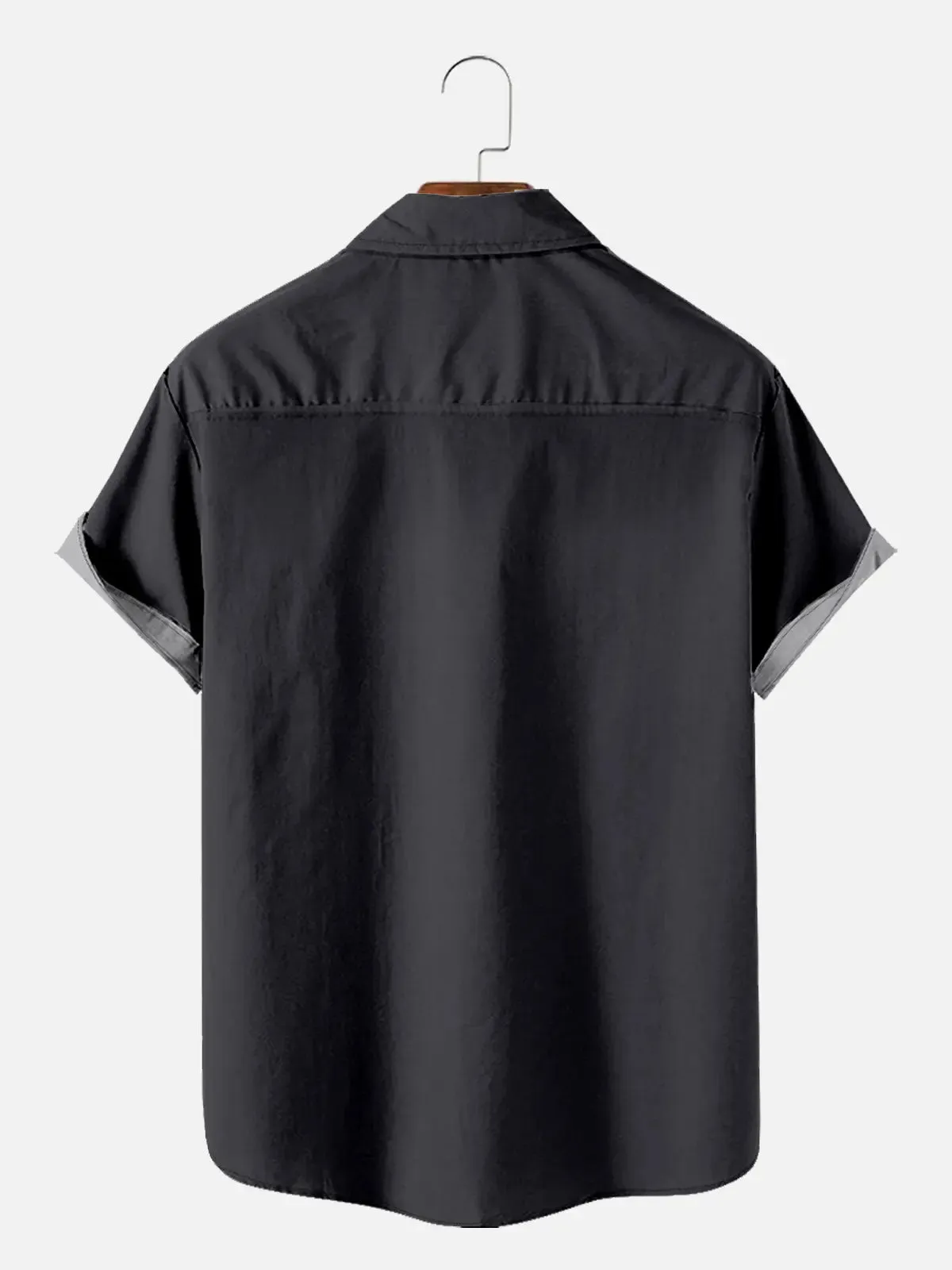 Men's Midnight Palm Shimmer Hawaiian Short Sleeve Shirt sold by Eleven Oasis product image thumbnail 2