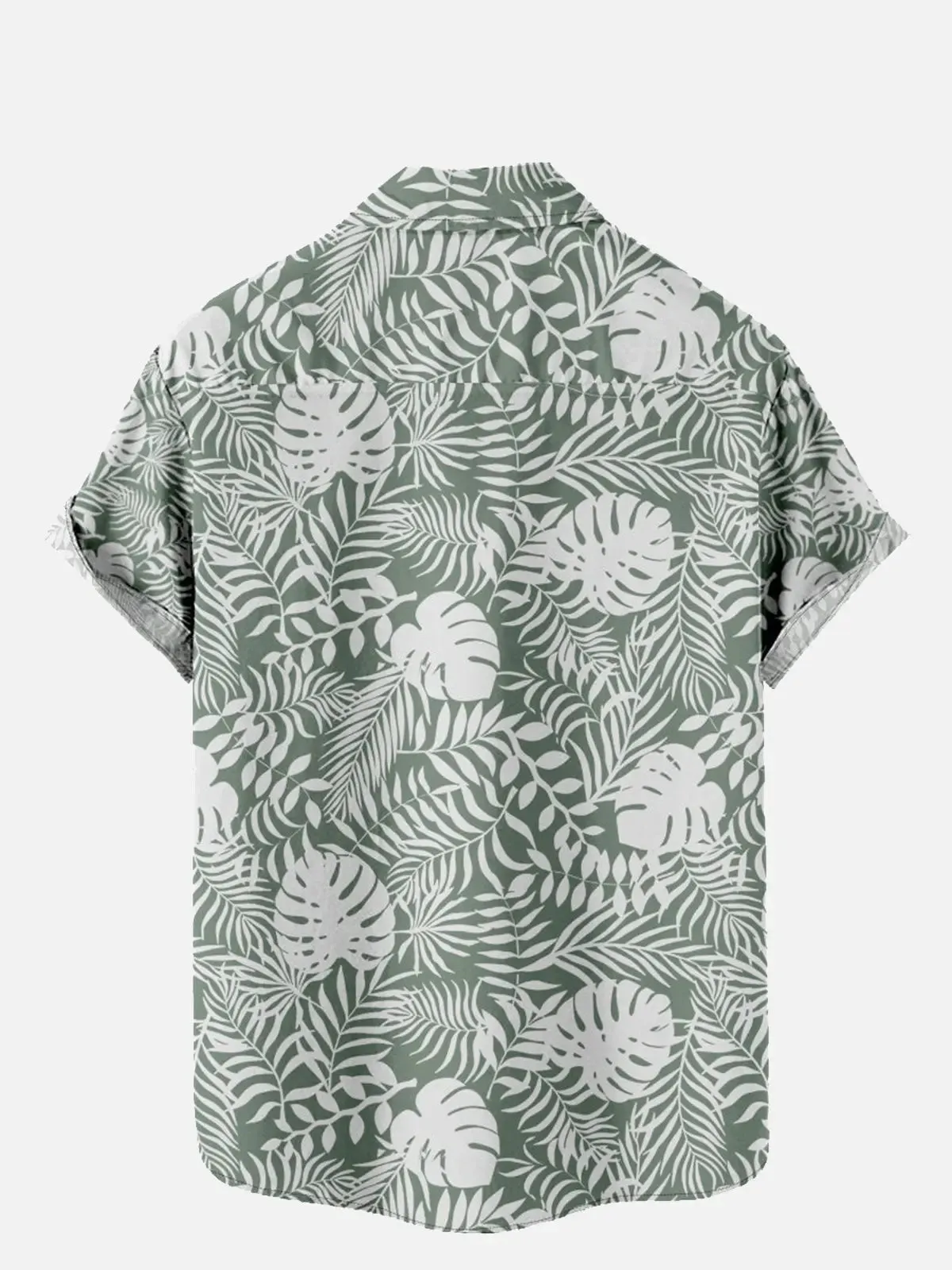Men's Hawaiian Print Foliage Leaves Pattern Short Sleeve Shirt sold by Eleven Oasis product image thumbnail 2