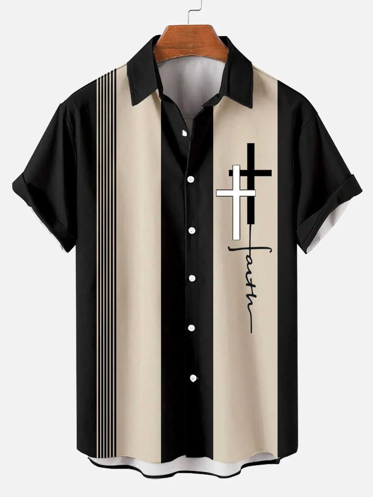 Men's Faith Cross Short Sleeve Shirt sold by Eleven Oasis product image thumbnail 3