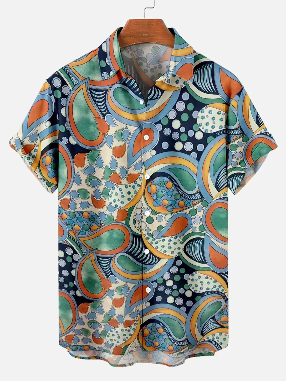 Men's Watercolor Abstract Art Short Sleeve Shirt sold by Eleven Oasis