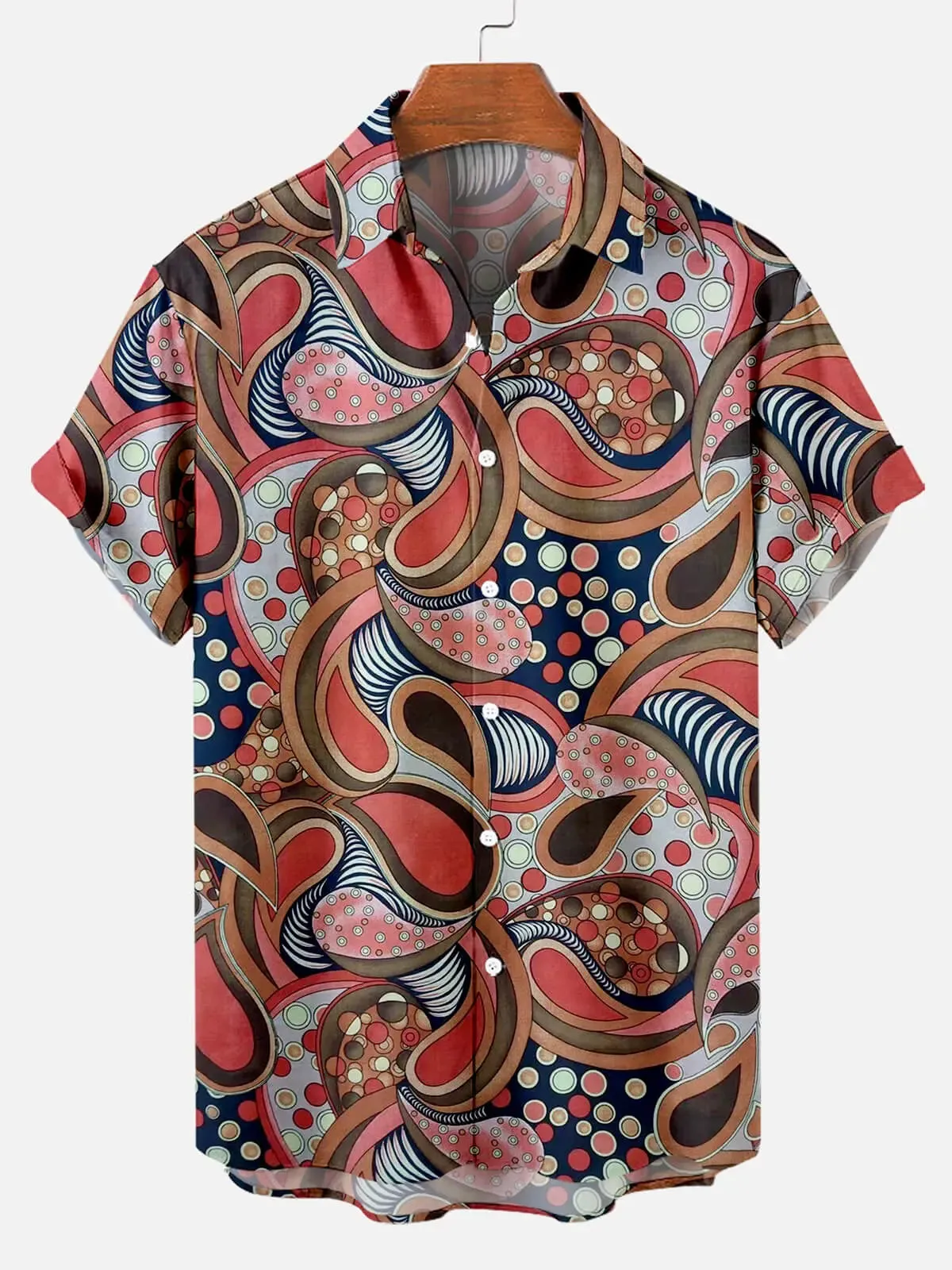 Men's Watercolor Abstract Art Short Sleeve Shirt sold by Eleven Oasis product image thumbnail 3