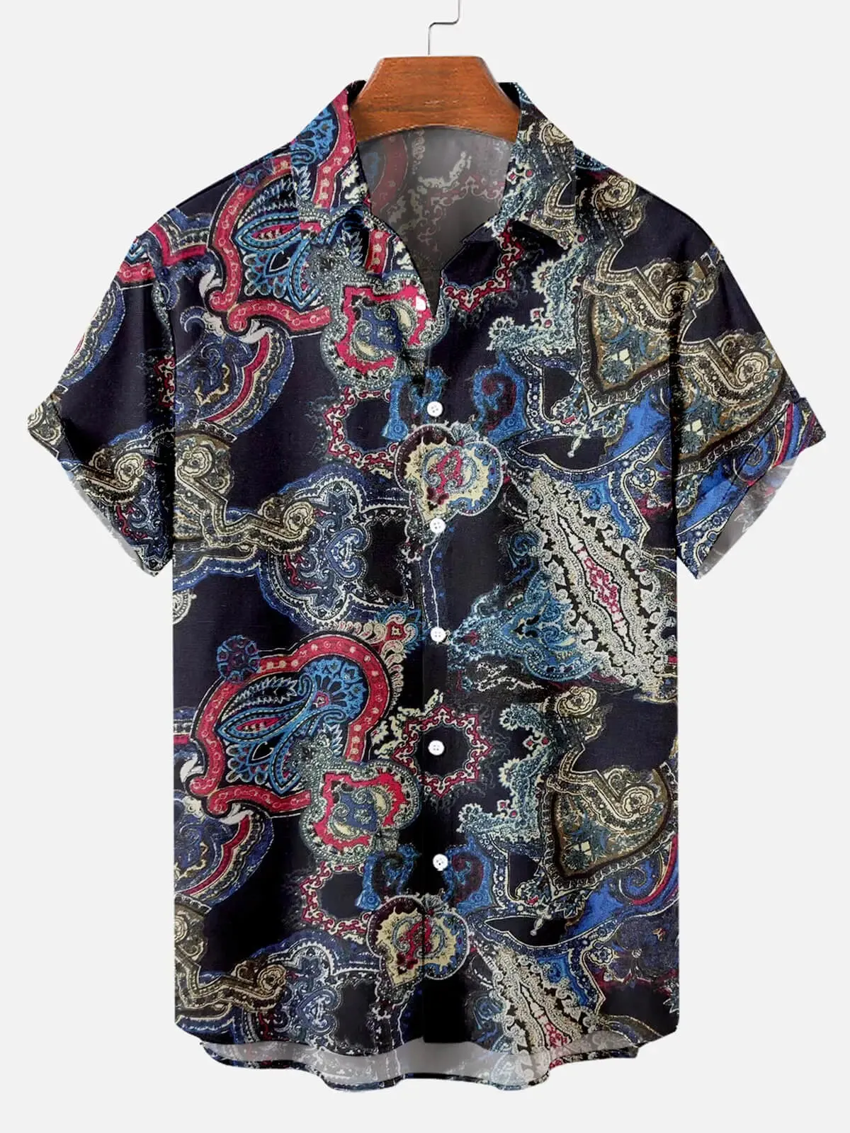 Retro Ethnic Pattern Men's Short Sleeve Tops sold by Eleven Oasis product image thumbnail 3