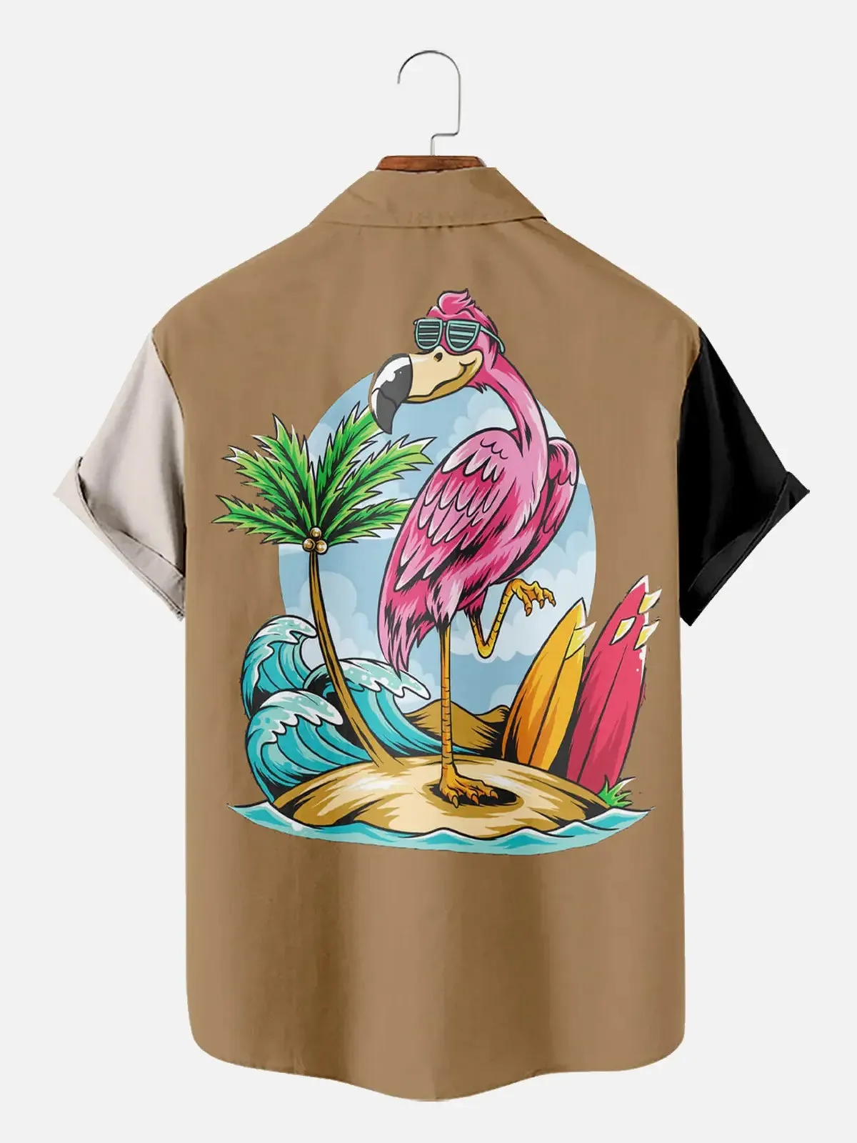 Men's Hawaiian Flamingo On Holiday Short Sleeve Shirt sold by Eleven Oasis product image thumbnail 2