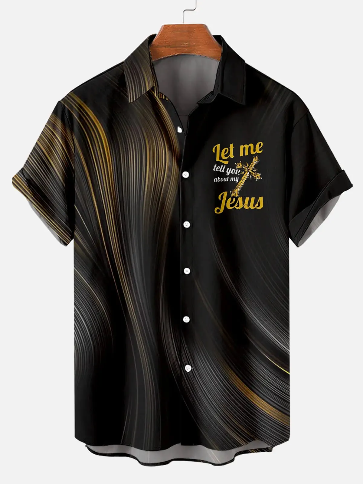 Men's Let Me Tell You Cross Short Sleeve Shirt sold by Eleven Oasis