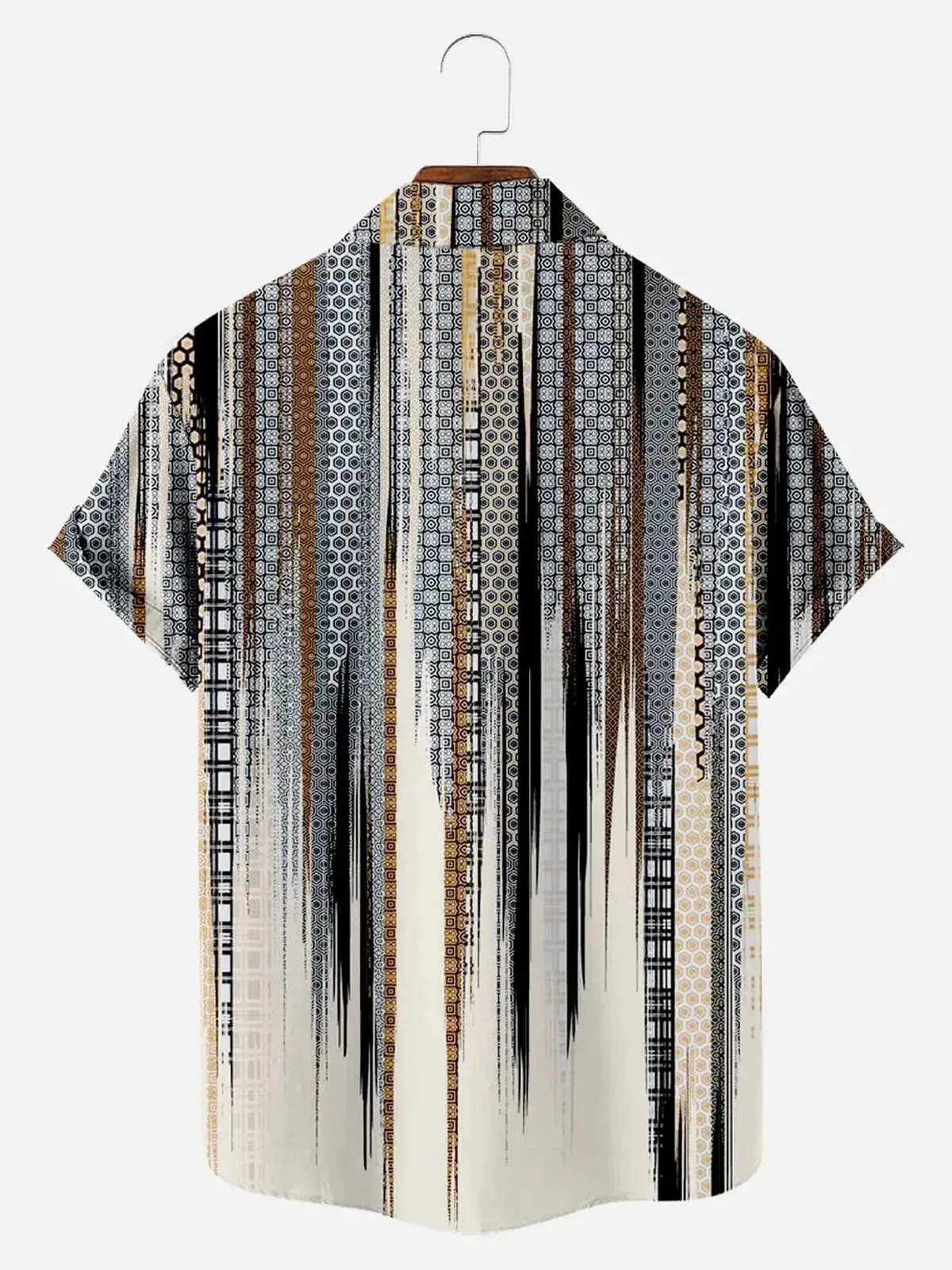 Men's Abstract Geometric Fade Short Sleeve Shirt sold by Eleven Oasis product image thumbnail 2