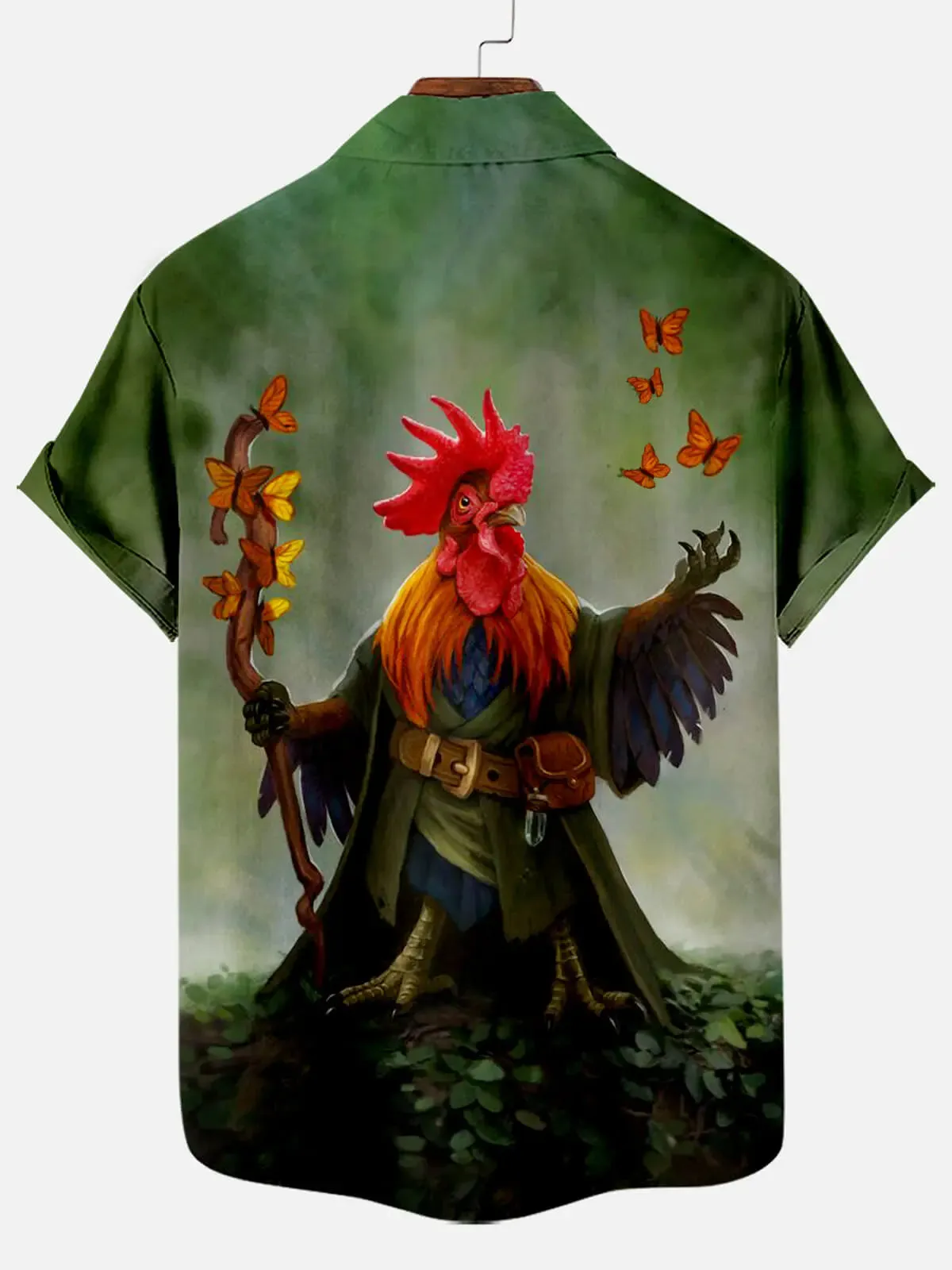 Men's Rooster Wizard Fantasy Short Sleeve Shirt sold by Eleven Oasis product image thumbnail 2