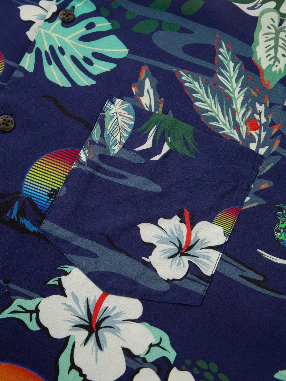 POPPY ATLR Men's Electronic Aloha Short Sleeve Shirt sold by Eleven Oasis product image thumbnail 3