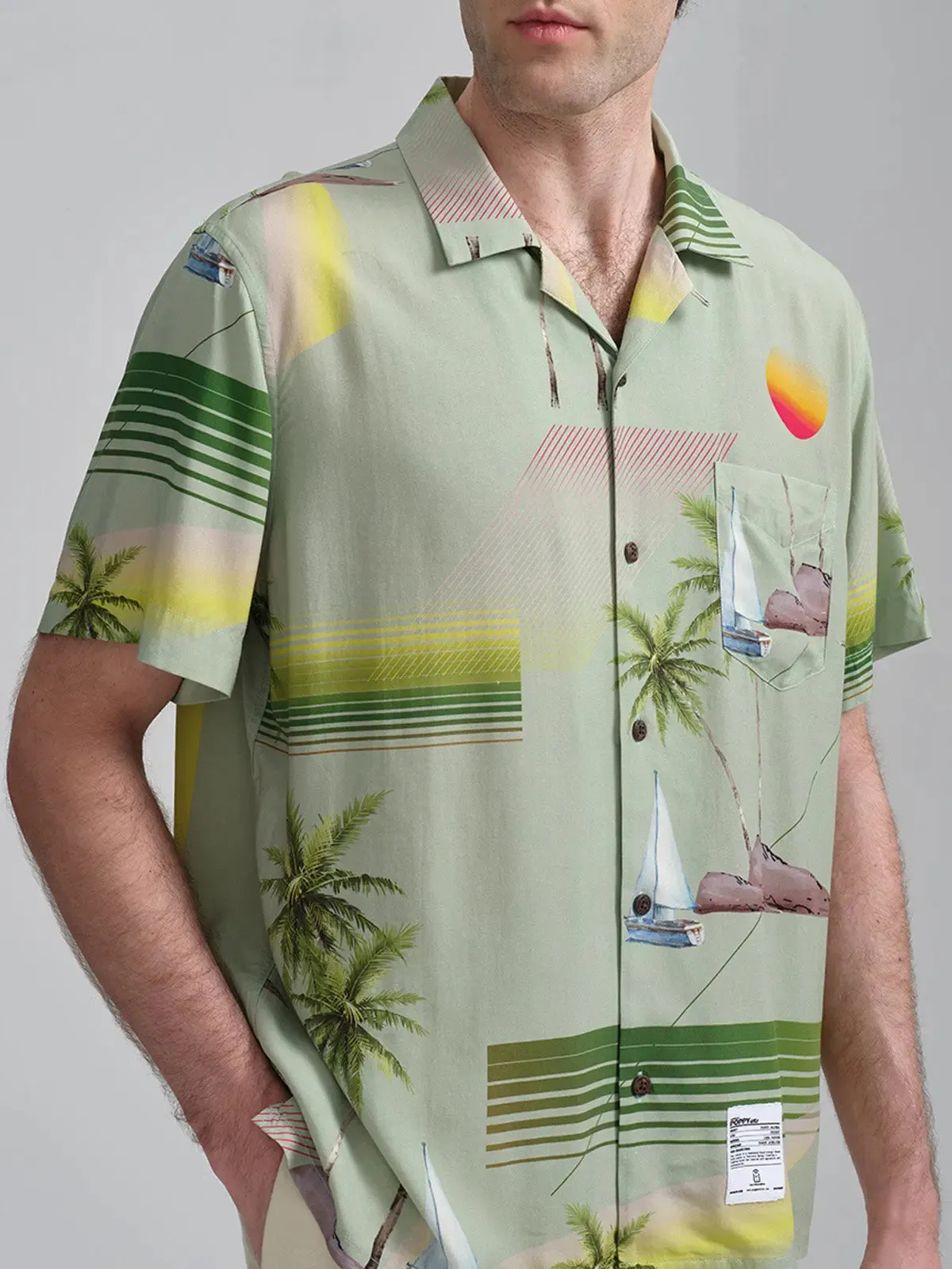 Men's POPPY ATLR Island Hopping Hawaiian Short Sleeve Shirt sold by Eleven Oasis product image thumbnail 5