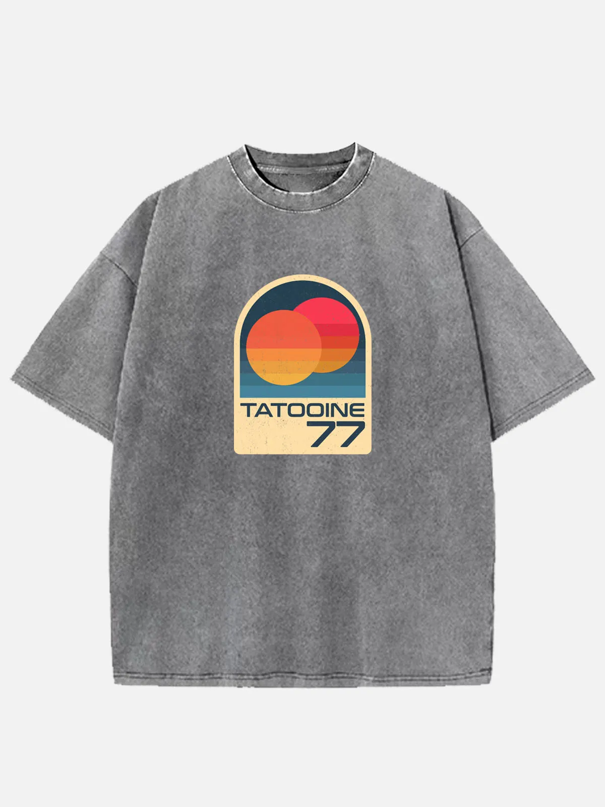 Star Wars Tatooine 77 Vintage Acid Wash Cotton T-Shirt sold by Eleven Oasis
