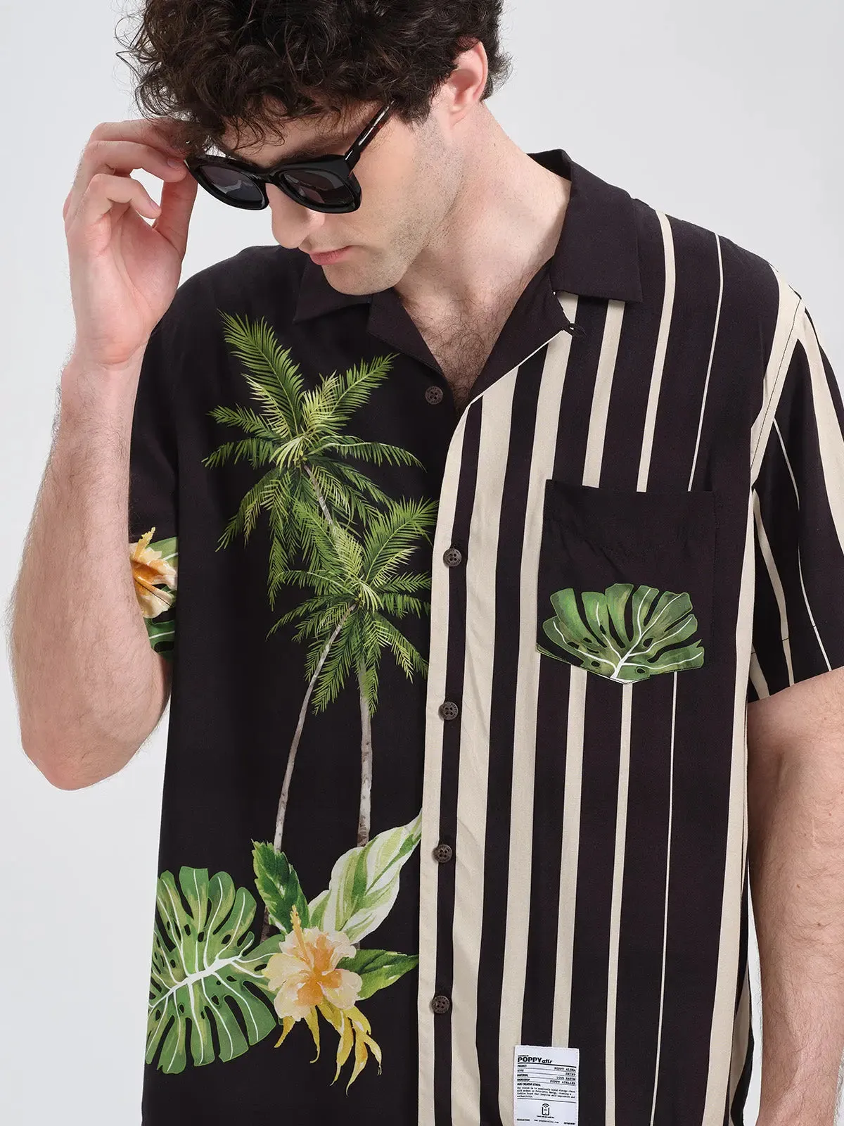 Men's POPPY ATLR Equatorial Harmony Hawaiian Short Sleeve Shirt sold by Eleven Oasis product image thumbnail 3