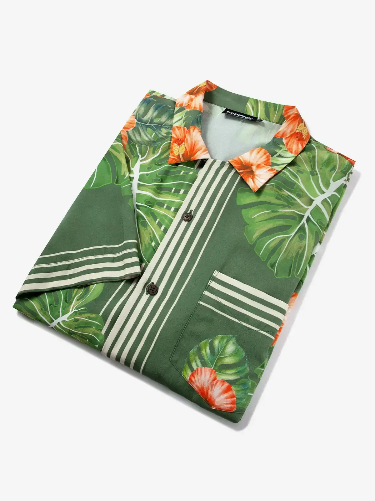 Men's POPPY ATLR Hibiscus Fusion Hawaiian Short Sleeve Shirt sold by Eleven Oasis product image thumbnail 2
