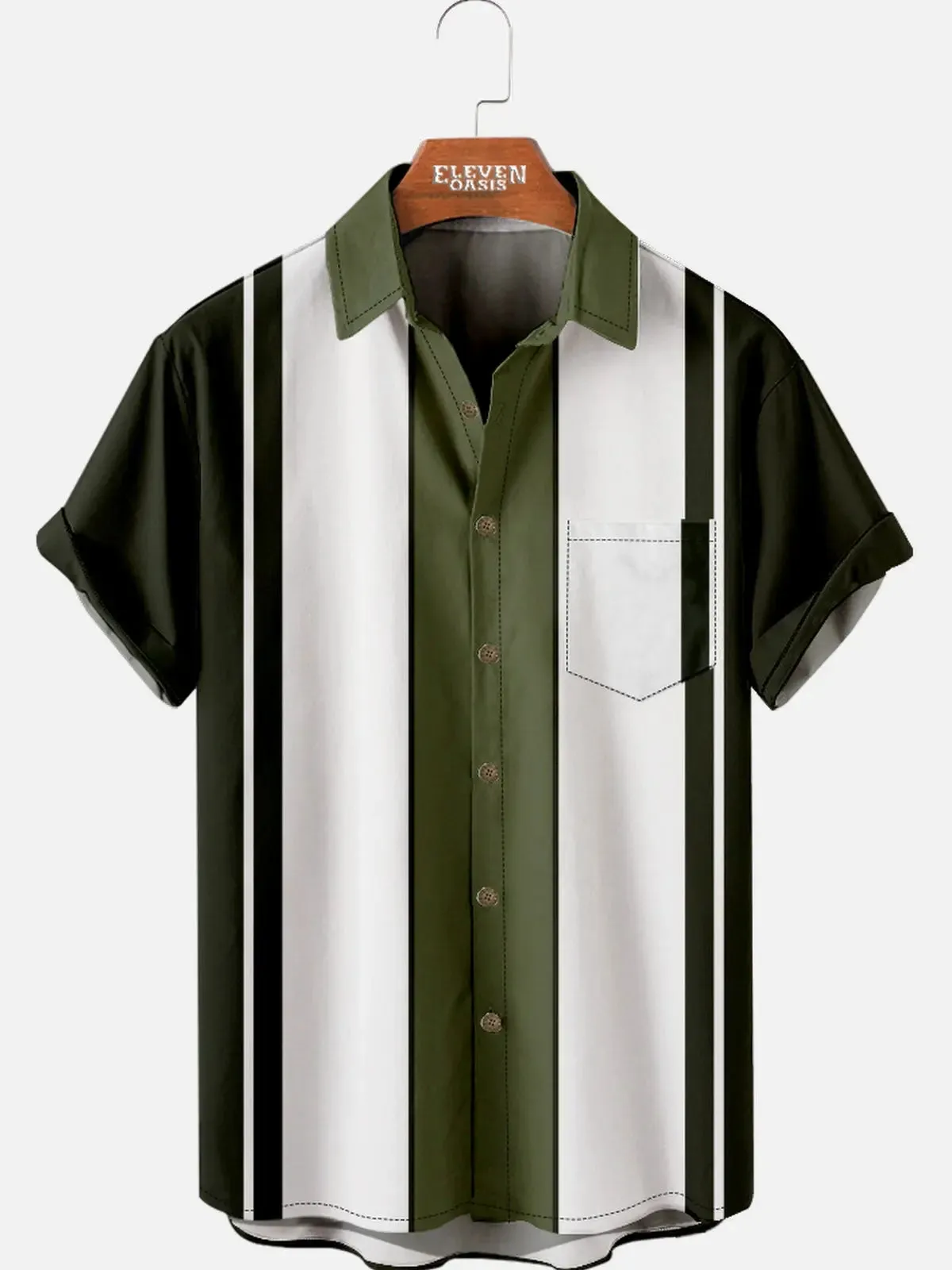 Men's Classic Bowling Short Sleeve Shirt sold by Eleven Oasis product image thumbnail 4