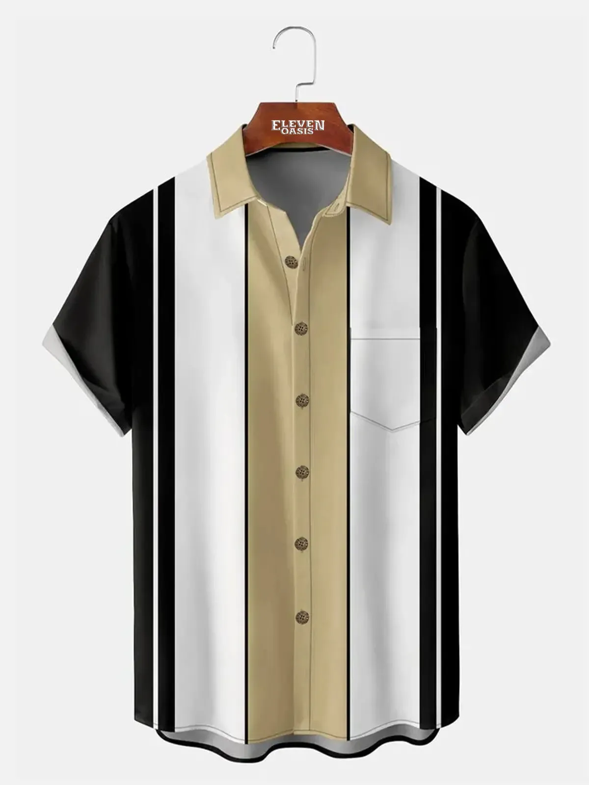 Men's Classic Bowling Short Sleeve Shirt sold by Eleven Oasis