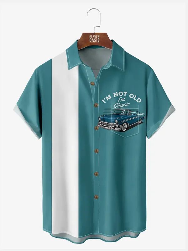 Men's Classic Car Bowling Short Sleeve Shirt sold by Eleven Oasis