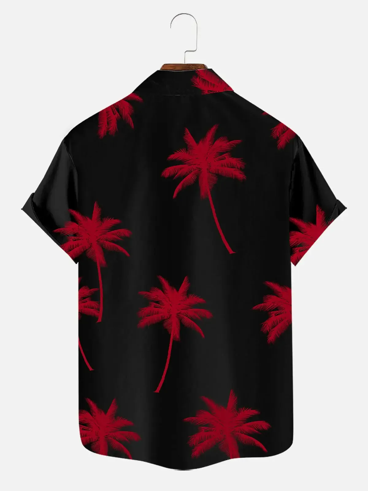 Men's Coconut Tree Pattern Basic Short Sleeve Shirt sold by Eleven Oasis product image thumbnail 4