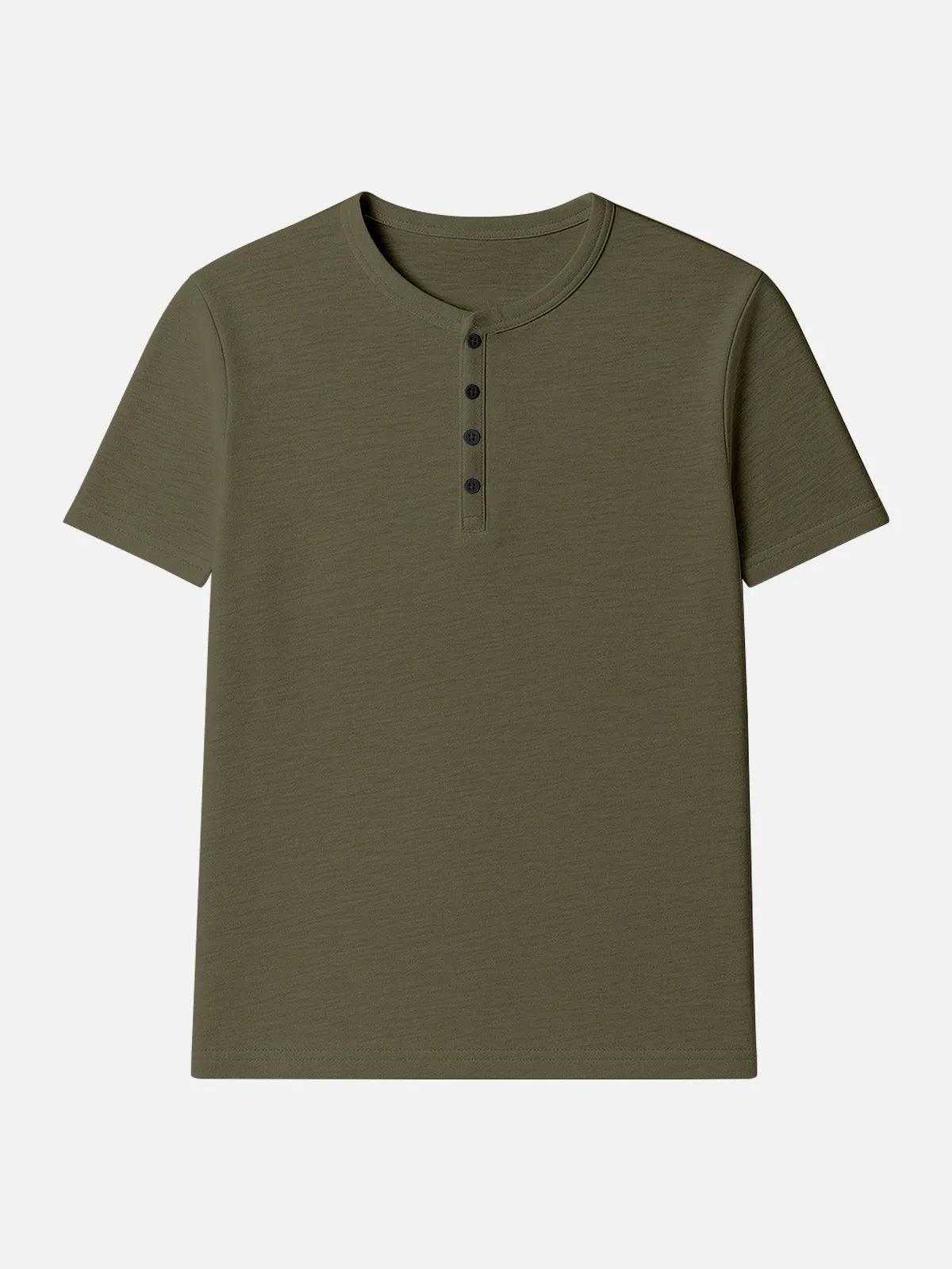 Men's Classic Cotton Henley T-Shirt sold by Eleven Oasis
