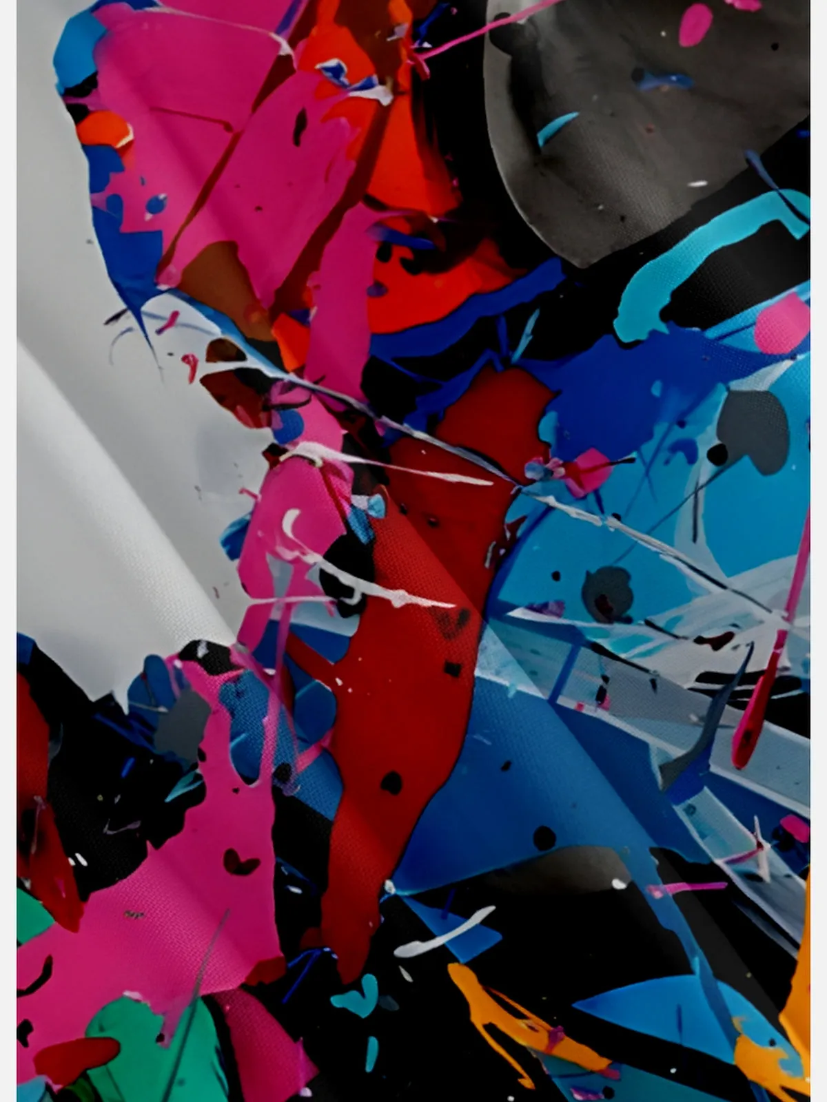 Men's Colorful Paint Blotches and Splatters Short Sleeve Shirt sold by Eleven Oasis product image thumbnail 3