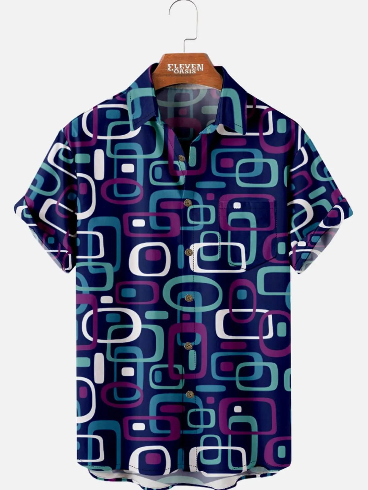 Men's Iconic 70s Pattern Short Sleeve Shirt sold by Eleven Oasis product image thumbnail 4