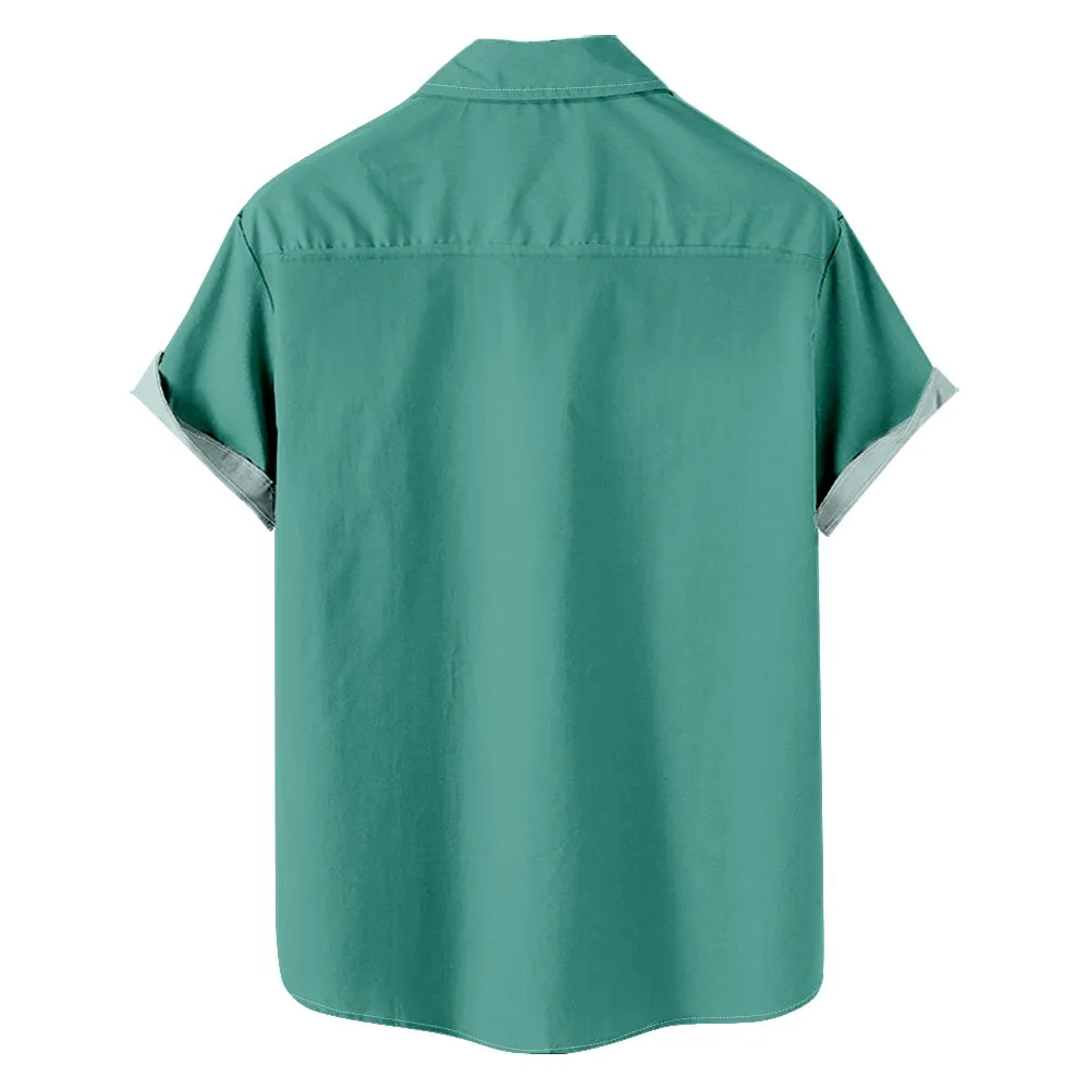 Tall Men's Cowboy Western Spaceship Short Sleeve Shirt sold by Eleven Oasis product image thumbnail 5