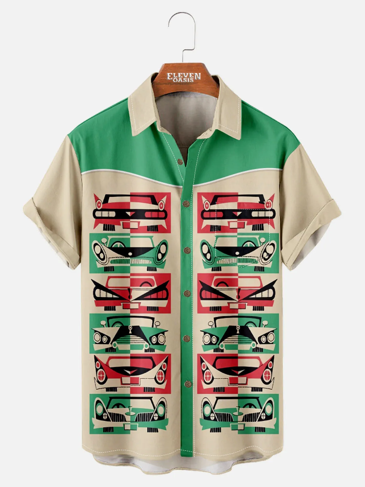 Tall Men's Vintage Hot Rod Gallery Short Sleeve Shirt sold by Eleven Oasis