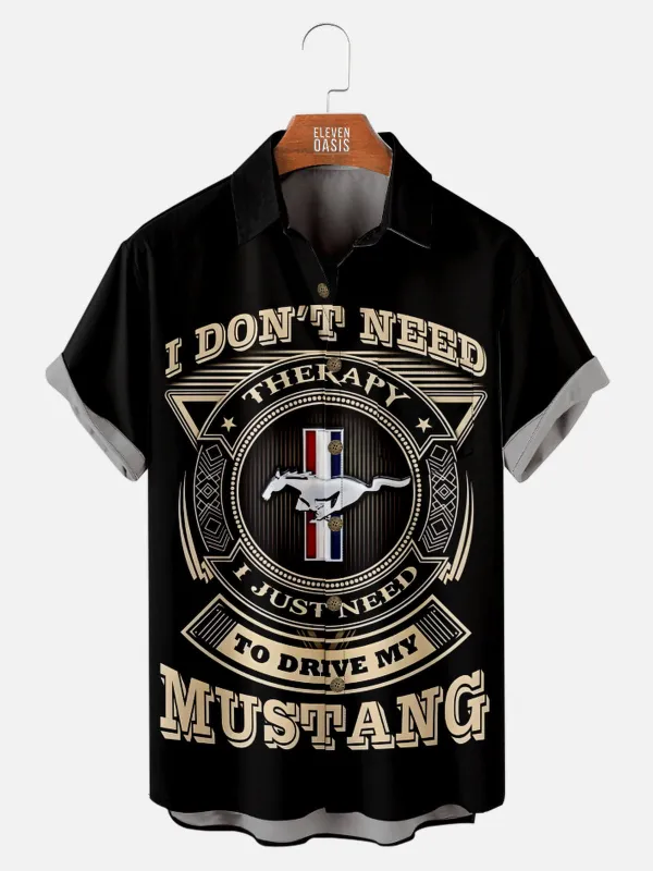 Tall Men's Mustang Therapy Drive Short Sleeve Shirt sold by Eleven Oasis