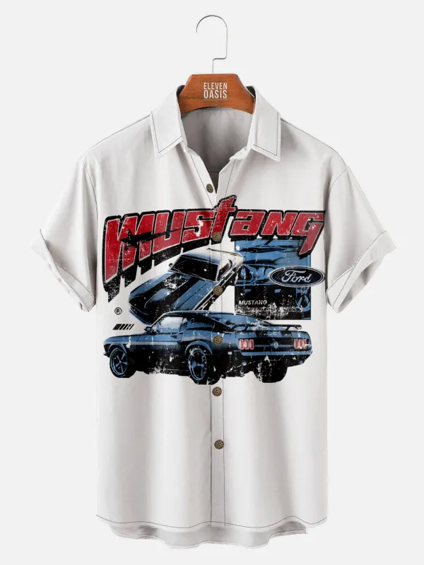 Men's Ford Mustang Heritage Short Sleeve Shirt sold by Eleven Oasis