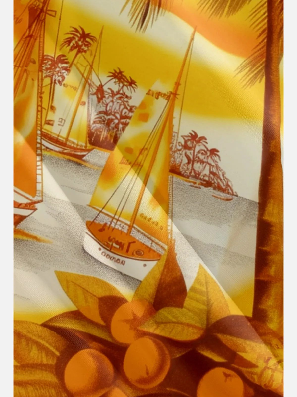 Tall Men's Golden Sunset Paradise Hawaiian Spread Collar Short Sleeve Shirt - Magnum, P.I. Wardrobe sold by Eleven Oasis product image thumbnail 3