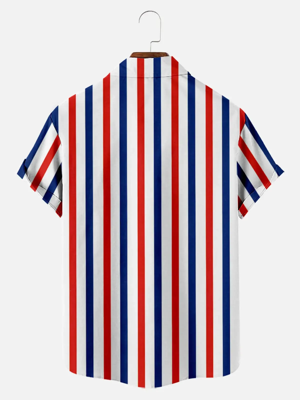 Tall Men's Color Stripes Short Sleeve Shirt sold by Eleven Oasis product image thumbnail 2