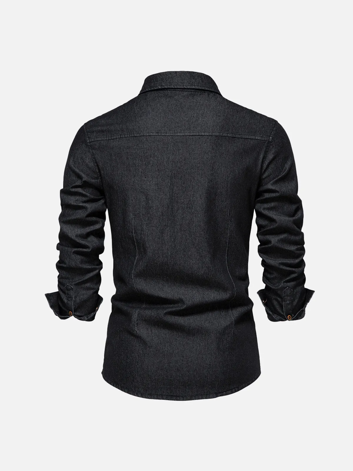 Men's Classic Denim Western Long Sleeve Shirt sold by Eleven Oasis product image thumbnail 4