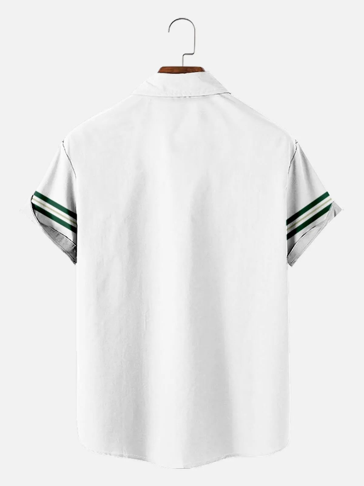 Men's Tropical Palm Stripe Short Sleeve Shirt sold by Eleven Oasis product image thumbnail 2