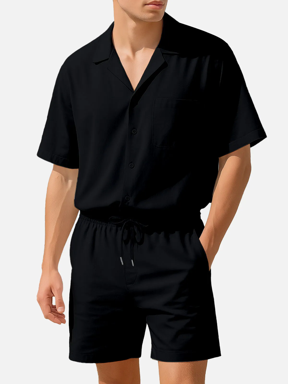 Men's Summer Casual Vacation Camp Collar Set sold by Eleven Oasis product image thumbnail 3