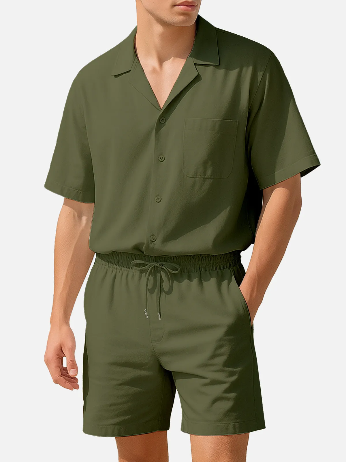 Men's Summer Casual Vacation Camp Collar Set sold by Eleven Oasis product image thumbnail 5