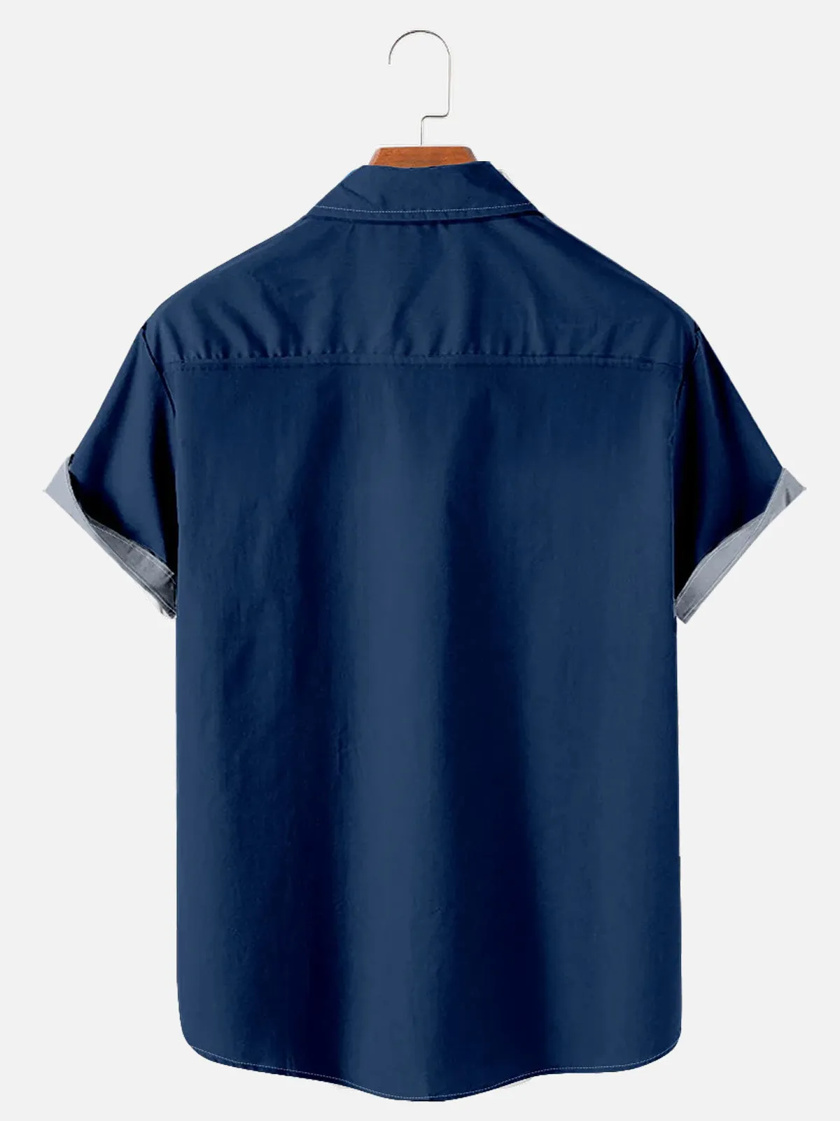 Men's Striped with Floral Skulls Casual Short Sleeve Shirt sold by Eleven Oasis product image thumbnail 2