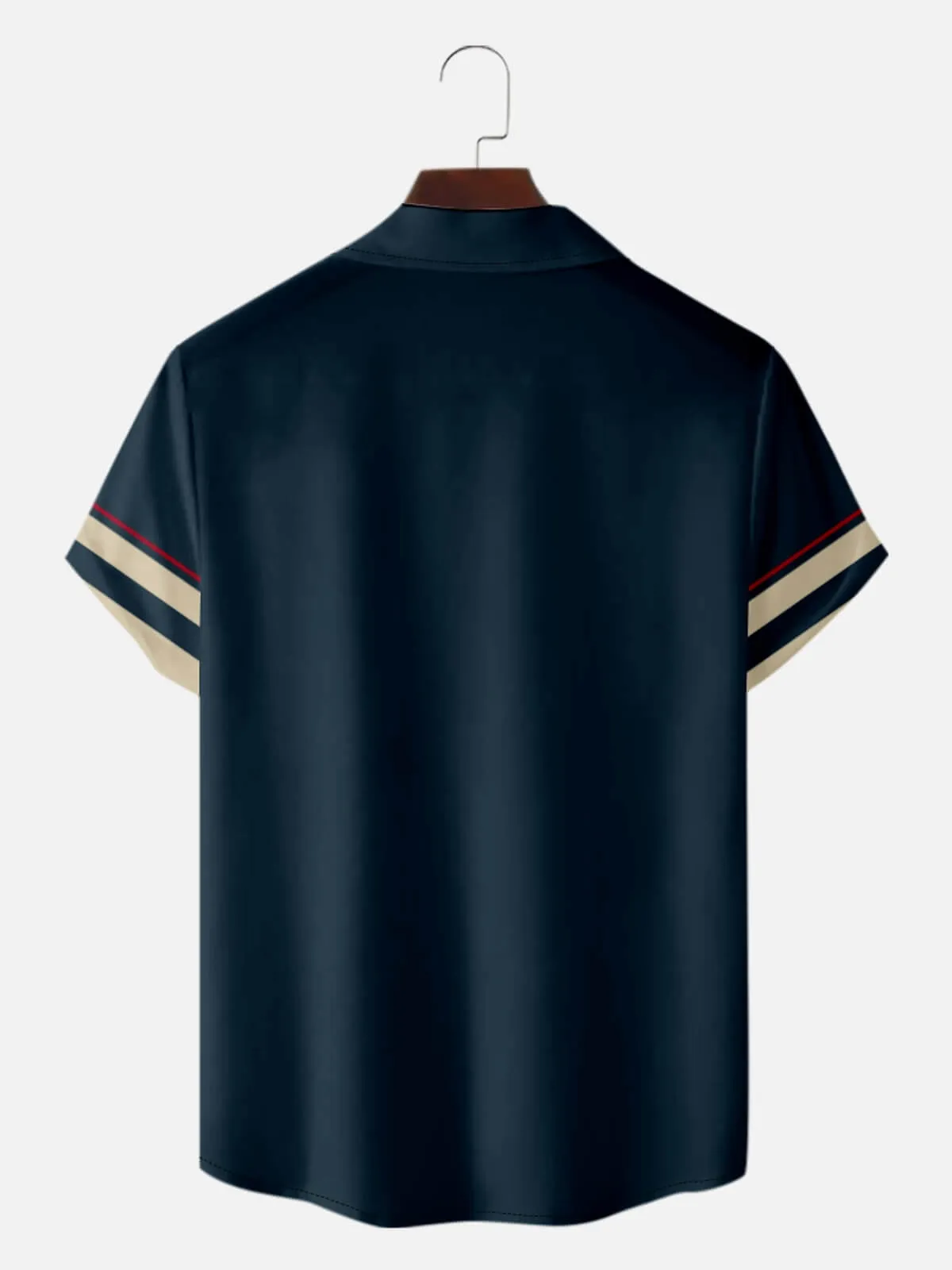 Men's Contrast Trim Border Short Sleeve Shirt sold by Eleven Oasis product image thumbnail 3