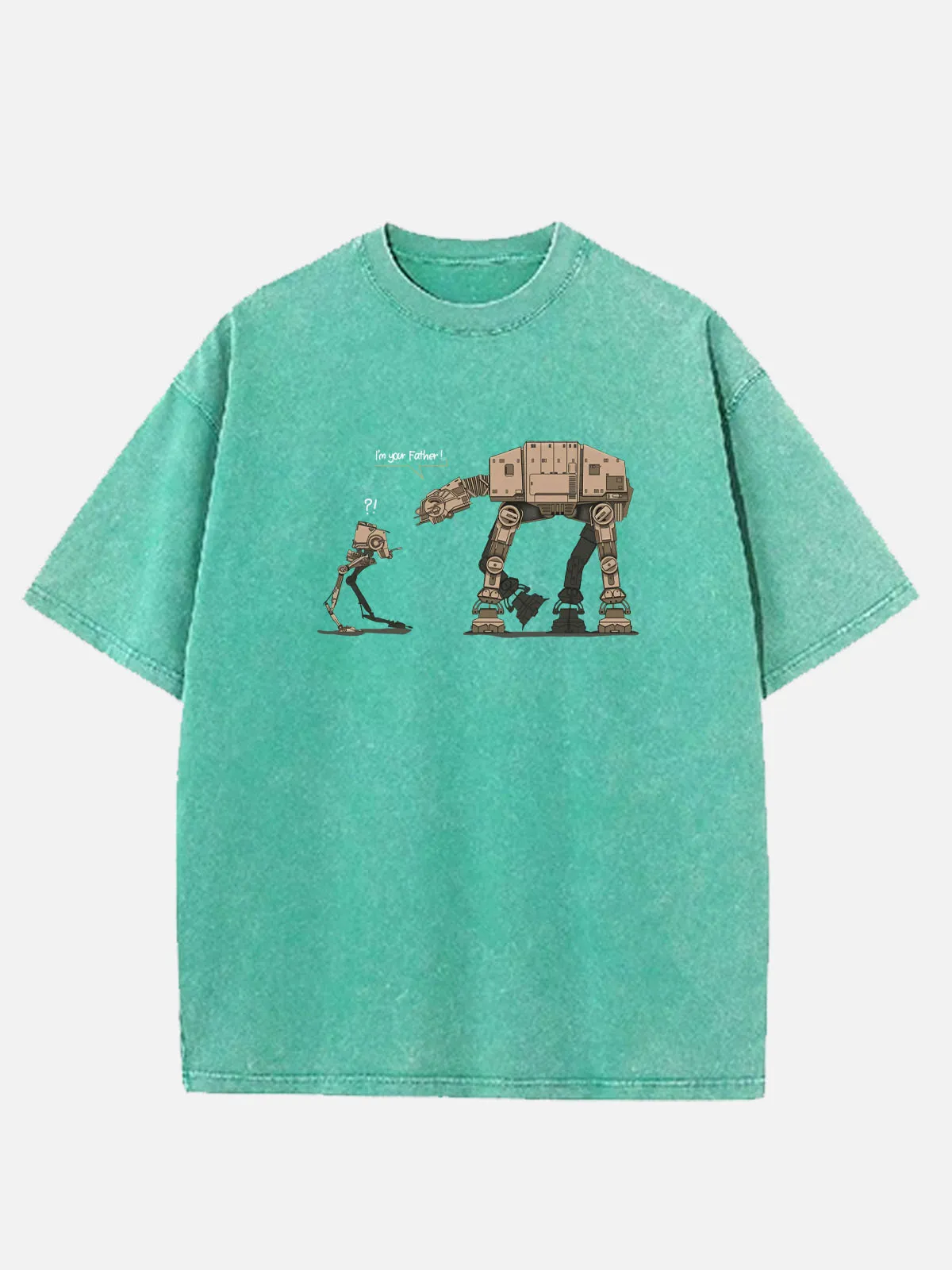 Star Wars I'm Your Father Robot Dialogue Acid Wash Cotton T-Shirt sold by Eleven Oasis product image thumbnail 4