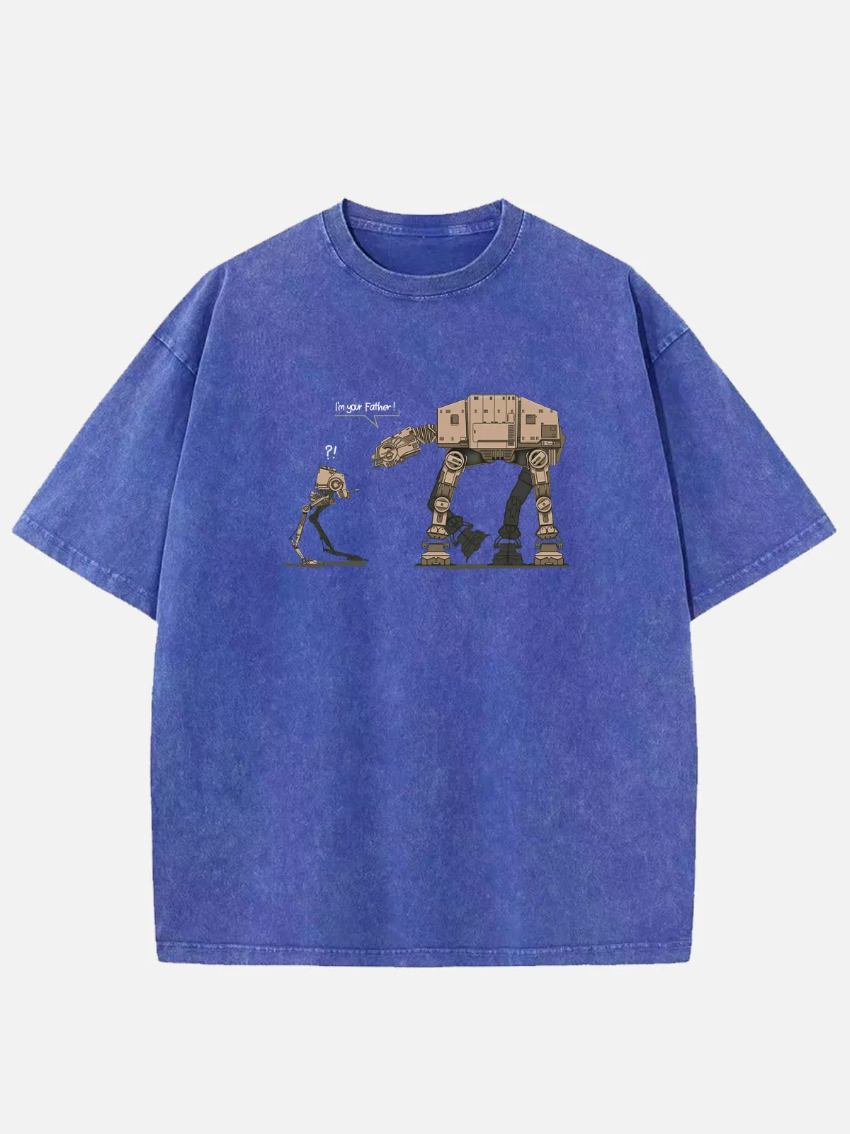 Star Wars I'm Your Father Robot Dialogue Acid Wash Cotton T-Shirt sold by Eleven Oasis product image thumbnail 2